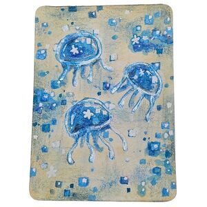 ACEO Pixel Jellyfish by Sarah Gonzalez, Original Art Card Marker & Ink